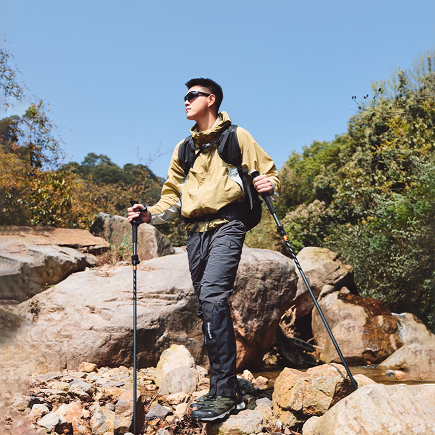 Naturehike Gale Pro 5-Section Trekking Pole Carbon Fiber Aluminum Alloy 2pcs Set