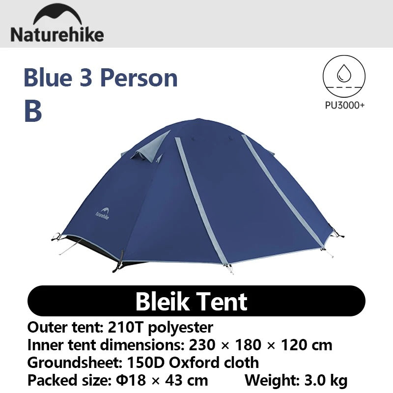 Naturehike Bleik Series 3 Person Double Layer Waterproof Camping Tent