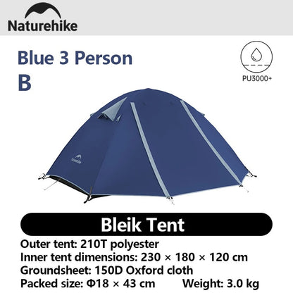 Naturehike Bleik Series 3 Person Double Layer Waterproof Camping Tent