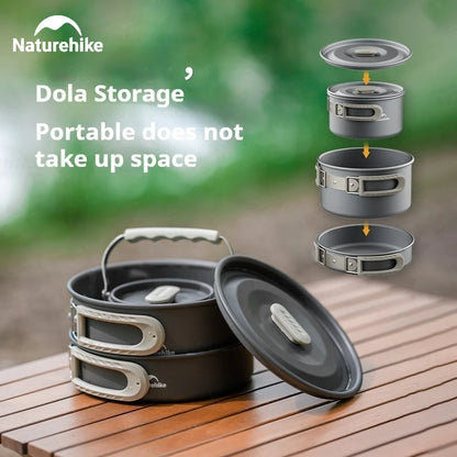 Naturehike Wild trekking Aluminium Alloy Cooking Set