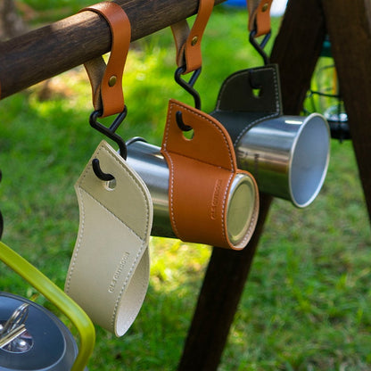 CLS 4Pc/Set Minimalist Premium Leather Cup Sleeve Holder