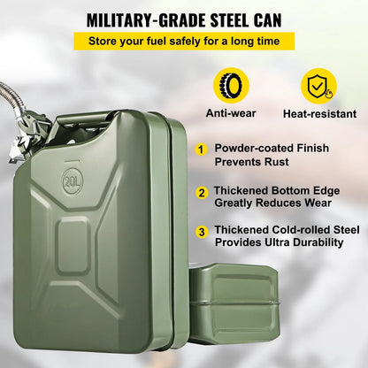 Portable Jerry Can 10L / 20L Capacity, Emergency Fuel Container
