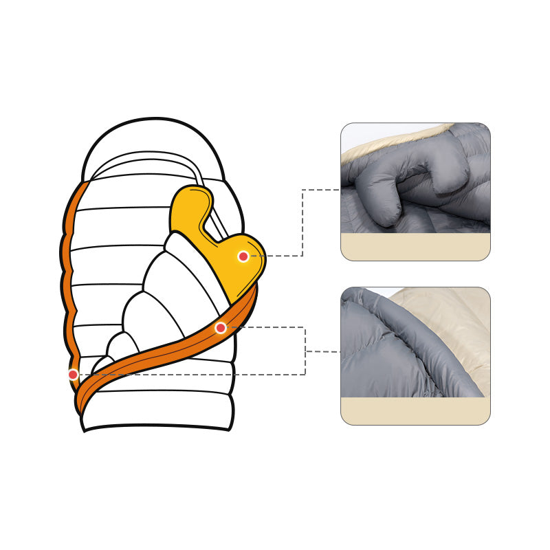 Naturehike CW1000 Ultralight Duck Down Sleeping Bag For Extreme Cold