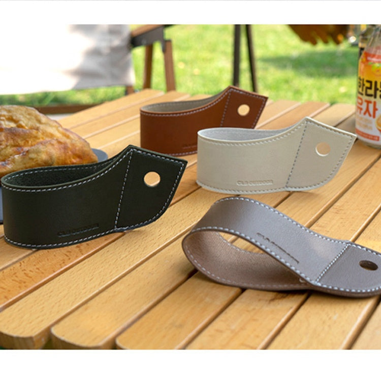 CLS 4Pc/Set Minimalist Premium Leather Cup Sleeve Holder