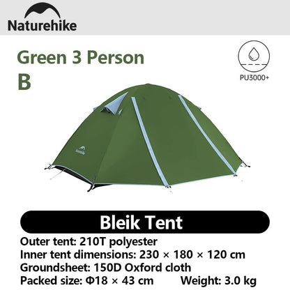 Naturehike Bleik Series 3 Person Double Layer Waterproof Camping Tent