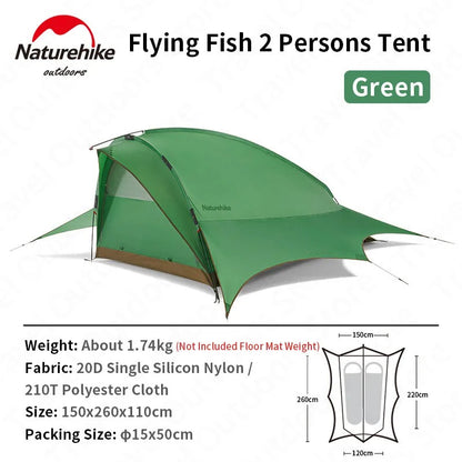 Naturehike Unique Flying Fish 2P Ultralight Tent