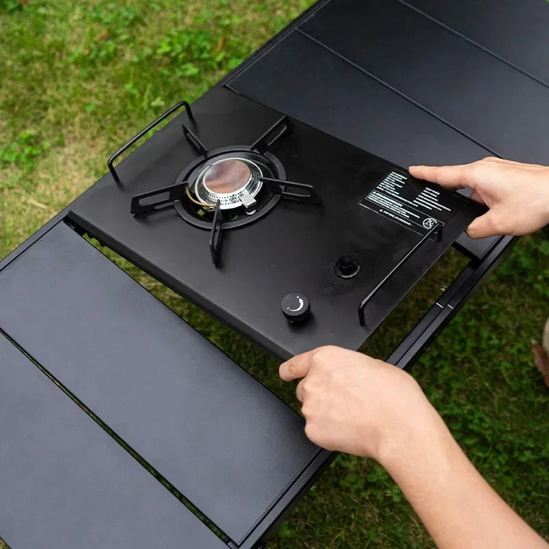 CLS Camping Outdoor IGT Folding Table With Stove or BBQ Grill