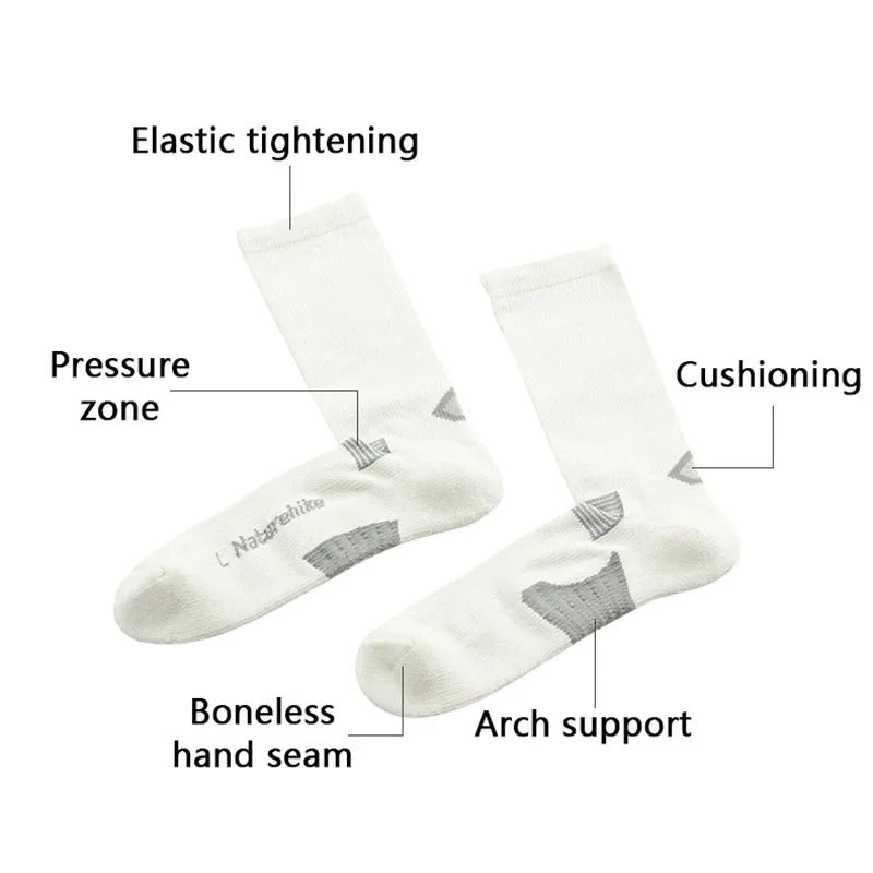 Naturehike Quick Dry Right Angle Camping Hiking Long Tube High-stretch Sport COOLMAX Fabric Breathable Socks