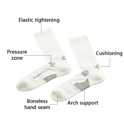 Naturehike Quick Dry Right Angle Camping Hiking Long Tube High-stretch Sport COOLMAX Fabric Breathable Socks