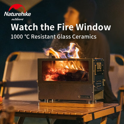 Naturehike Tabletop Portable Stainless Steel Wood Burning Split Stove