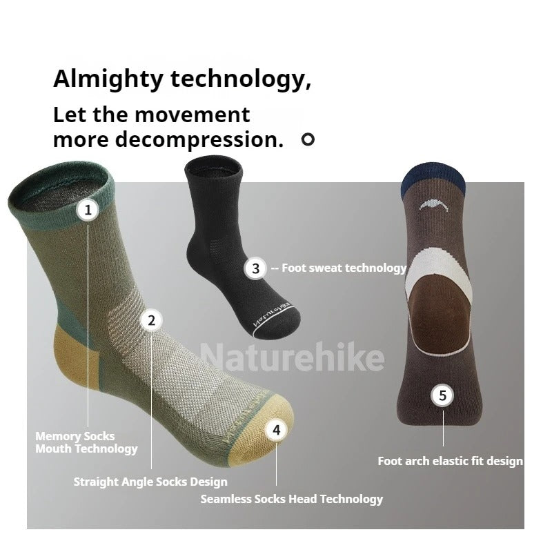 Naturehike Wind Walked Hiking Mid-Tube Socks