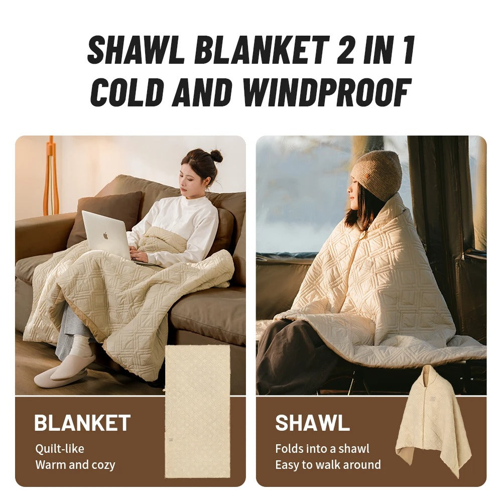 Naturehike USB Electric Heated Blanket, Shawl, Wearable Heating Pad Large