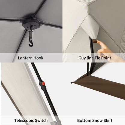 Naturehike Dome 4-sided Pop-Up Canopy Tent