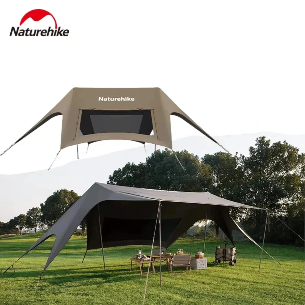 Naturehike Titanium Black Coating Heat Insulation Large-space Canopy