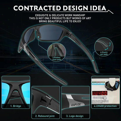 KAPVOE Sports Polarized Sunglasses K4