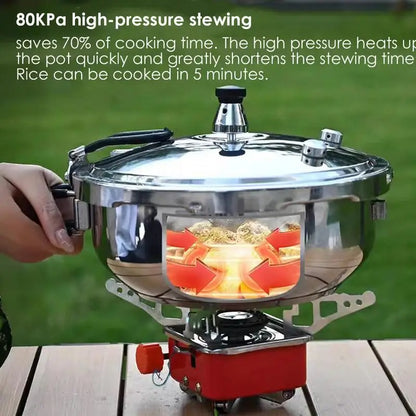 Camping  Stainless Steel Pressure Cooker 2.3L