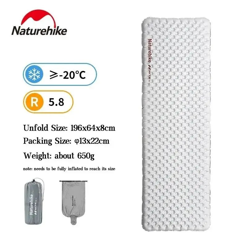 Naturehike R5.8 Ultralight Inflatable Mattress for Extreme Winter