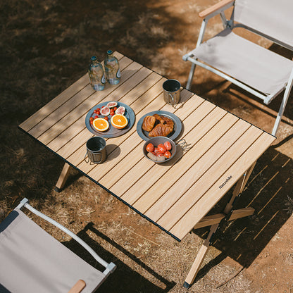 Naturehike L01 Aluminum Alloy Oak Egg Roll Table LARGE