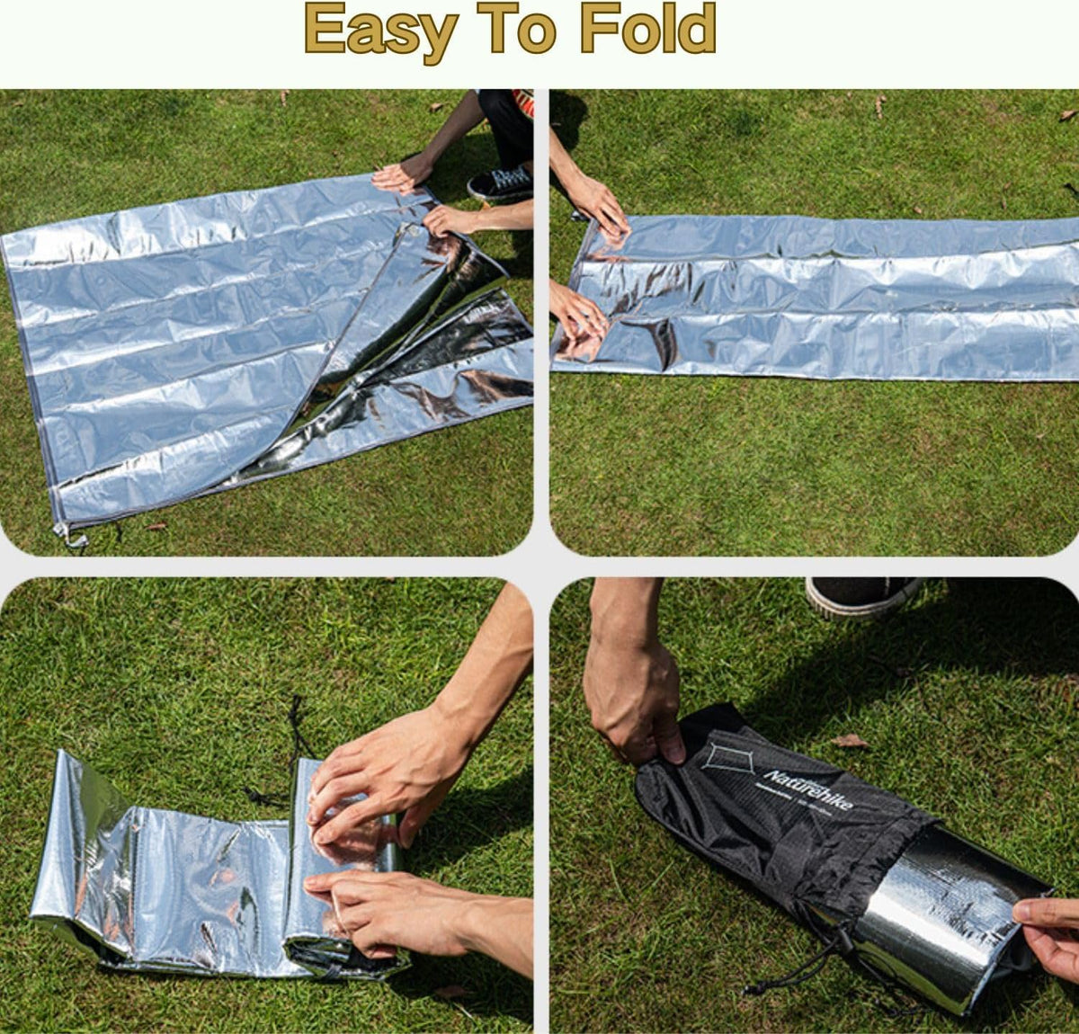 Naturehike Camping XL Tent Mat PE Aluminium Foil Waterproof Folding Floor Mat