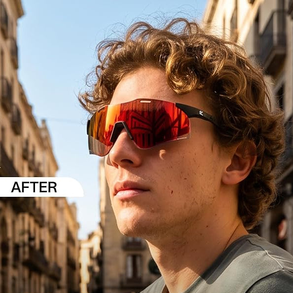 KAPVOE Sports Outdoor Adventure Glasses UV400 Carbon Fiber K454