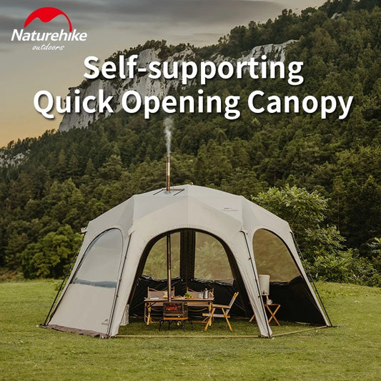 Naturehike King Size 10-12 Person Easy Setup Quick Opening Canopy With Door Curtins
