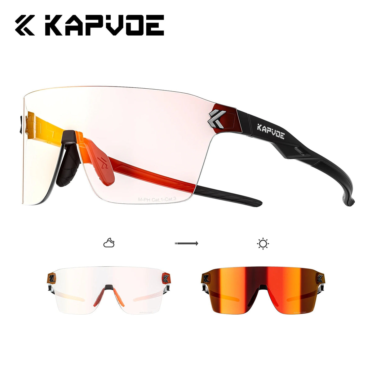 KAPVOE Photochromic Outdoor Sports Adventure Glasses TK408