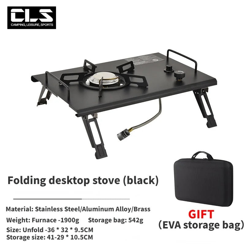 CLS Camping Outdoor IGT Folding Table With Stove or BBQ Grill
