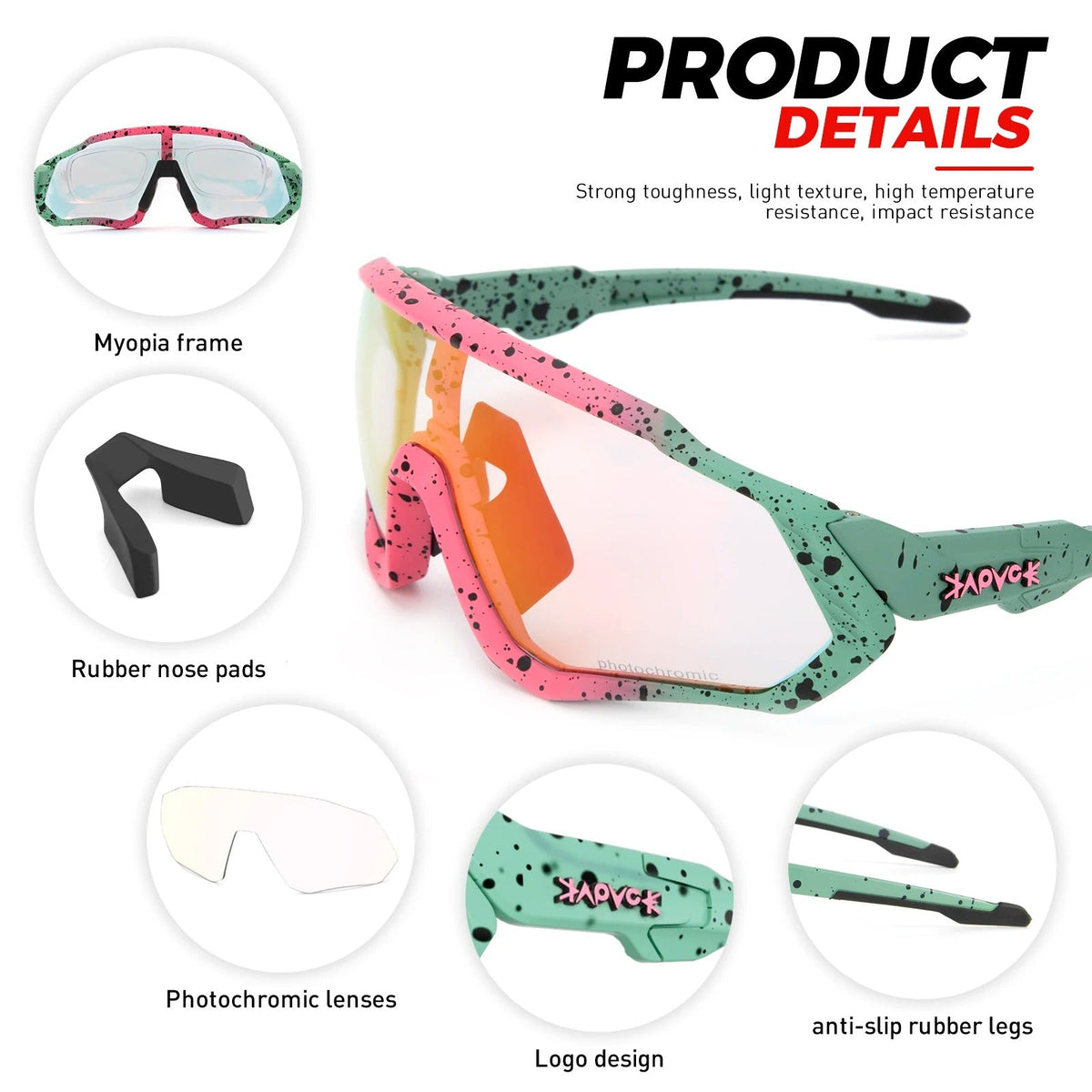 KAPVOE Hiking Outdoor Adventure Glasses 9408