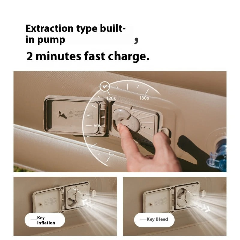 Naturehike 45cm Double Outdoor Camping Sleeping Inflatable Bed With Built-in Pump