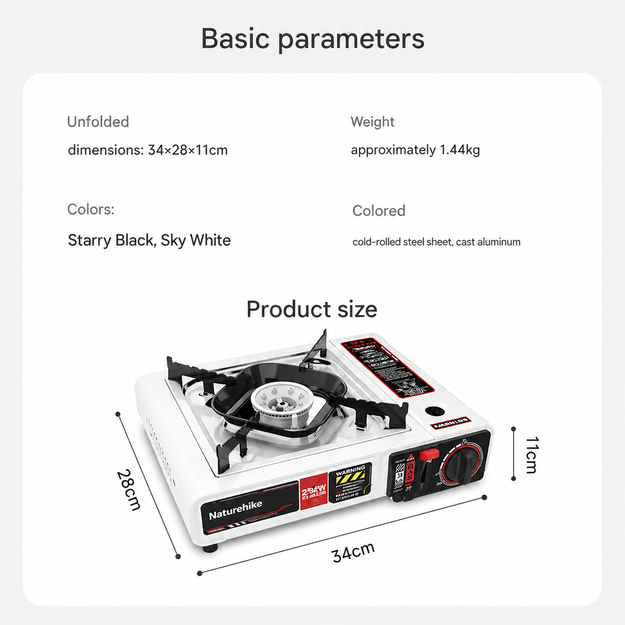Naturehike Dark Star 2900W High-Power Portable Cassette Stove