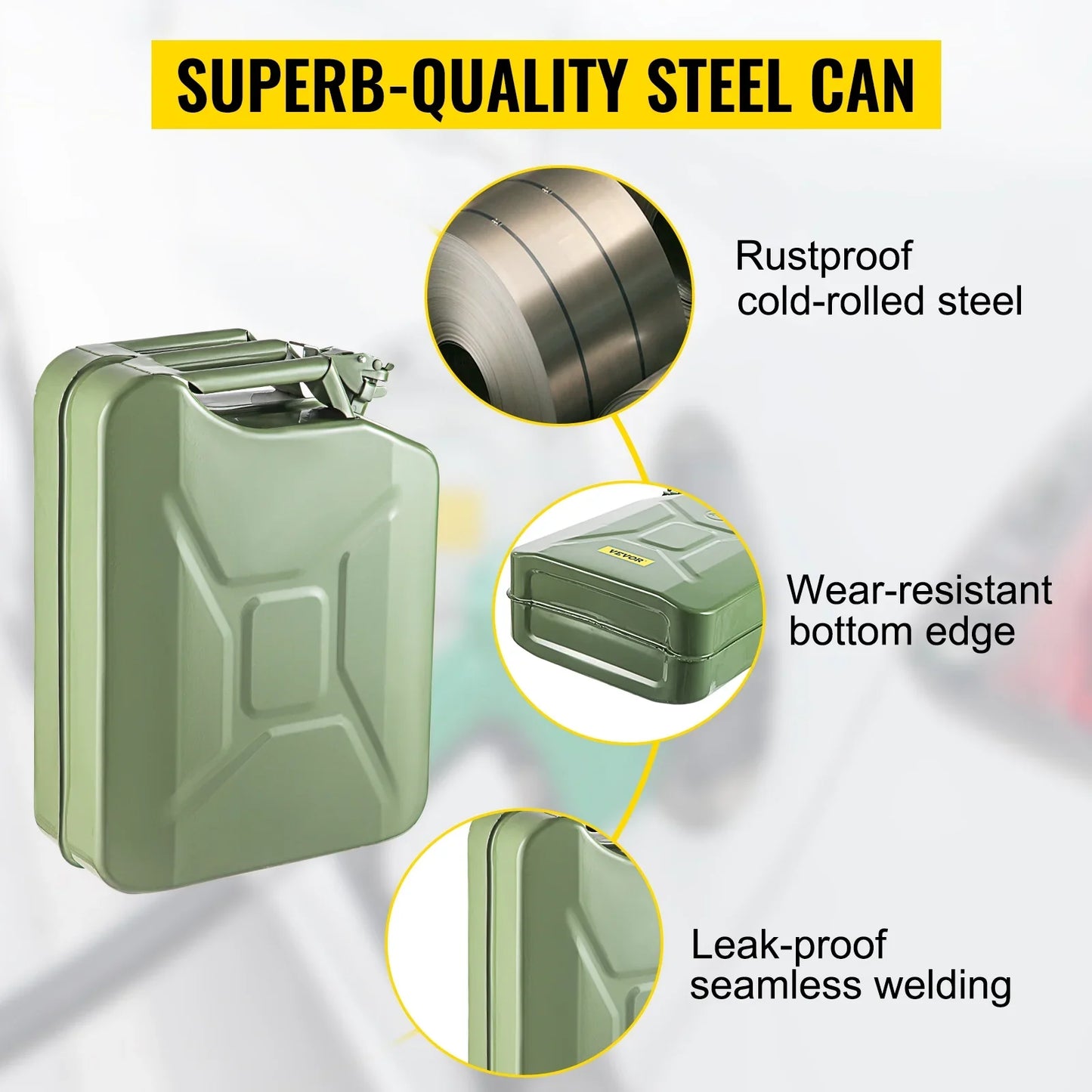 Portable Jerry Can 10L / 20L Capacity, Emergency Fuel Container