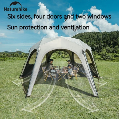 Naturehike King Size 10-12 Person Easy Setup Quick Opening Canopy With Door Curtins