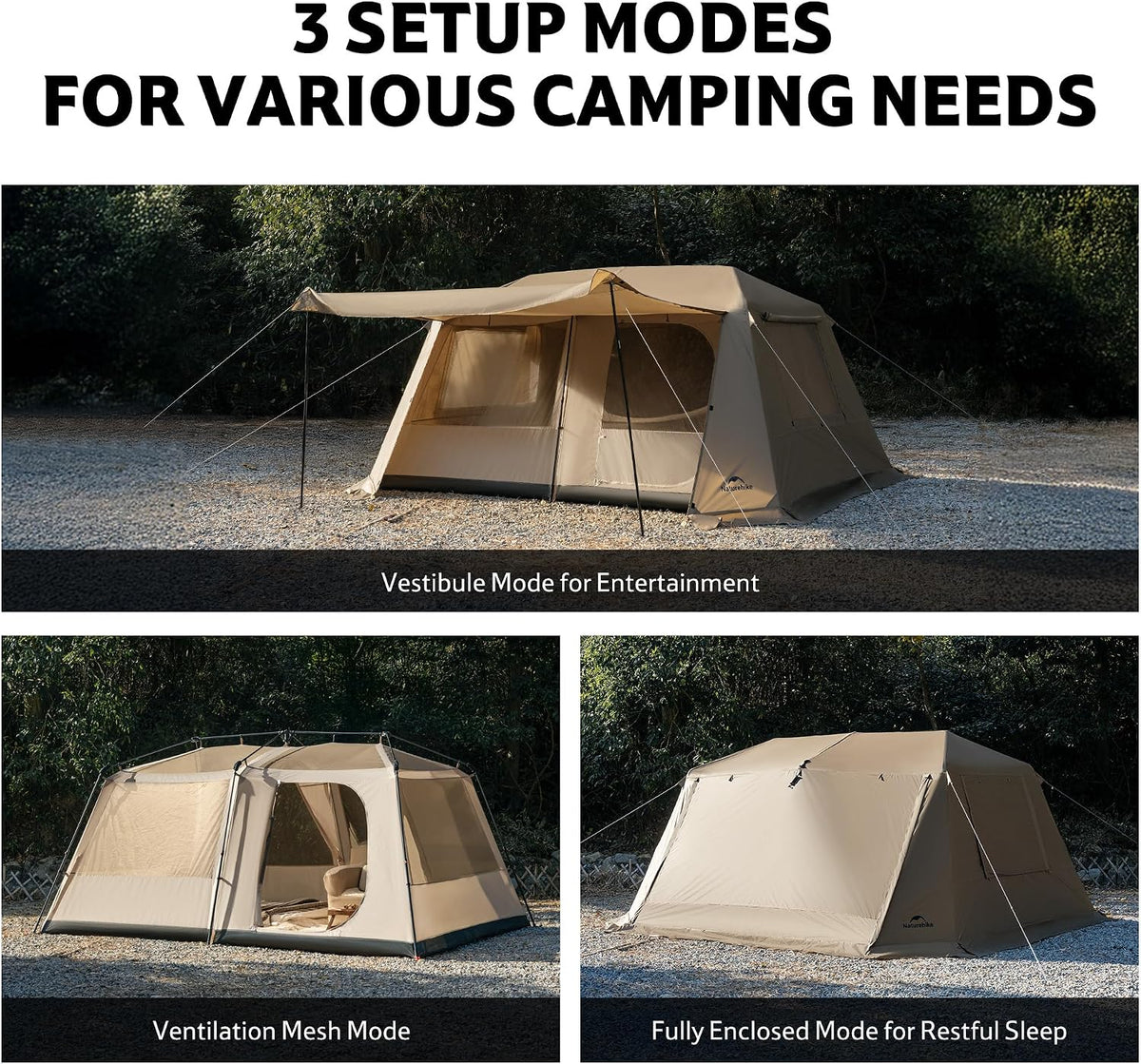 Naturehike VILLAGE 13  5-8 Person Family Camping Ridge Automatic Tent