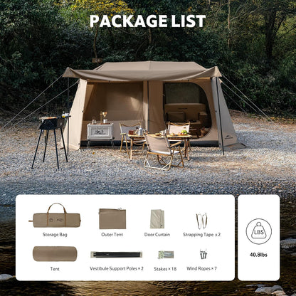 Naturehike VILLAGE 13  5-8 Person Family Camping Ridge Automatic Tent