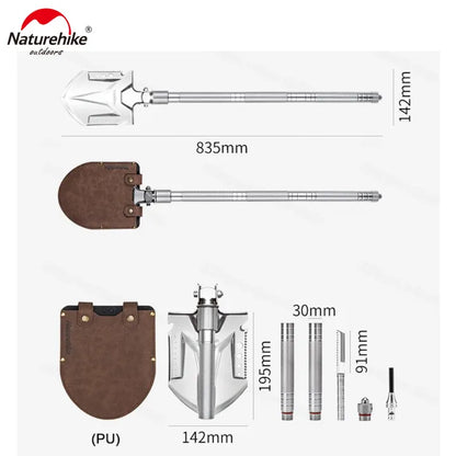 Naturehike Heavy-Duty Foldable Camping Survival Shovel