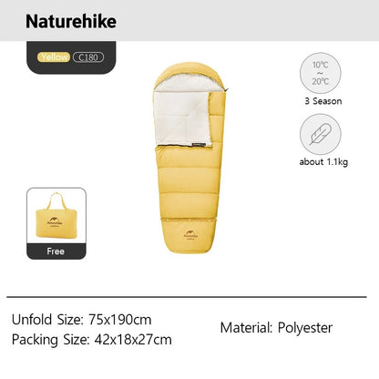 Naturehike Outdoor Camping Extendable Growing Children Cotton Sleeping Bag for Kids