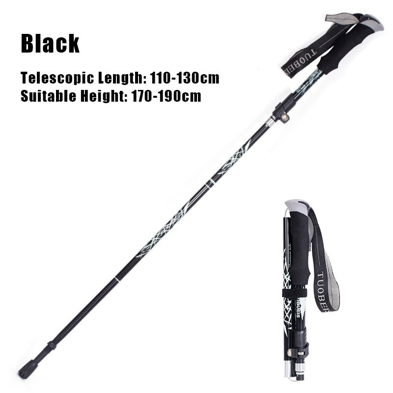 BUBUDA Folding Hiking Stick Portable Ultra Light Anti Shock