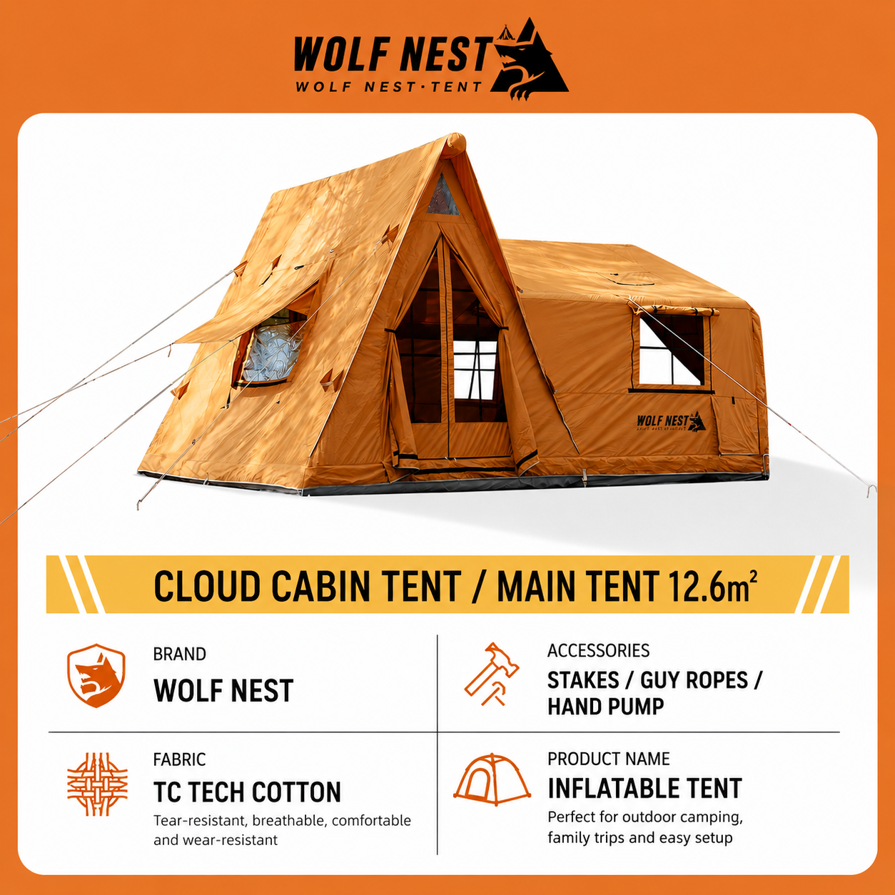 WolfNest  Cloud Villa Inflatable Tent BROWN