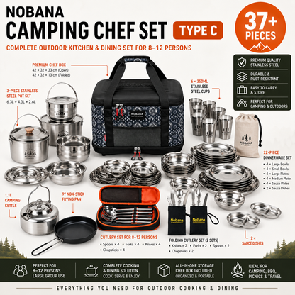NOBANA Complete Outdoor Kitchen Set for 8–12 People