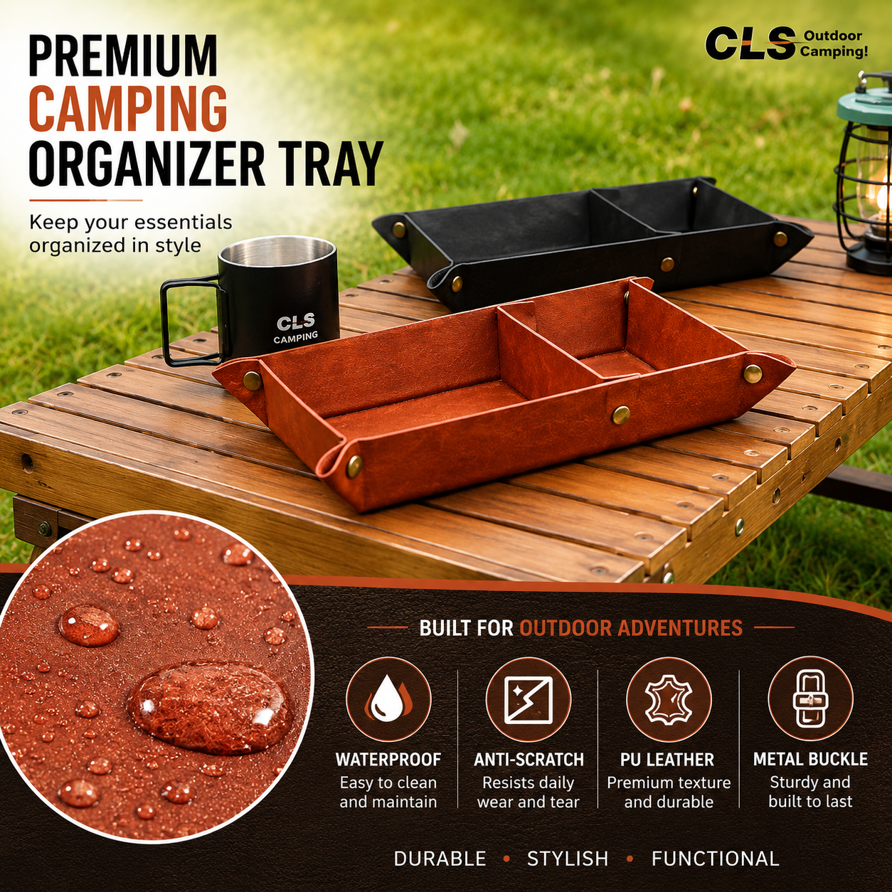 CLS Outdoor Camping PU Storage Try