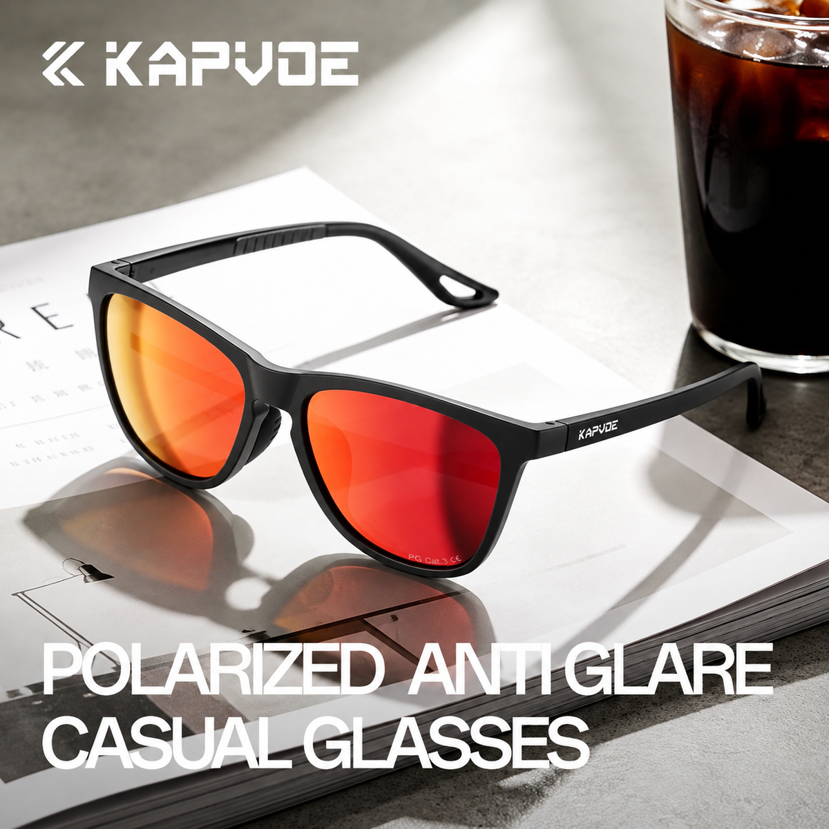 KAPVOE Polarized Sport Sunglasses For Hiking Outdoors K549