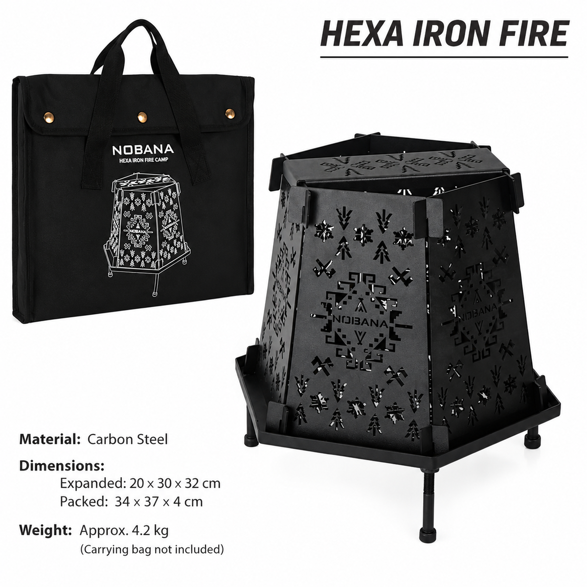 NOBANA Hexa Iron Fire Pit