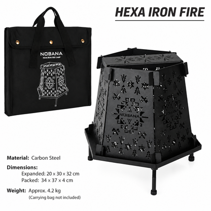 NOBANA Hexa Iron Fire Pit