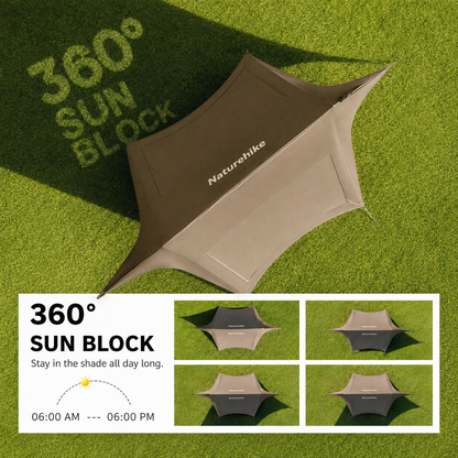 Naturehike Titanium Black Coating Heat Insulation Large-space Canopy