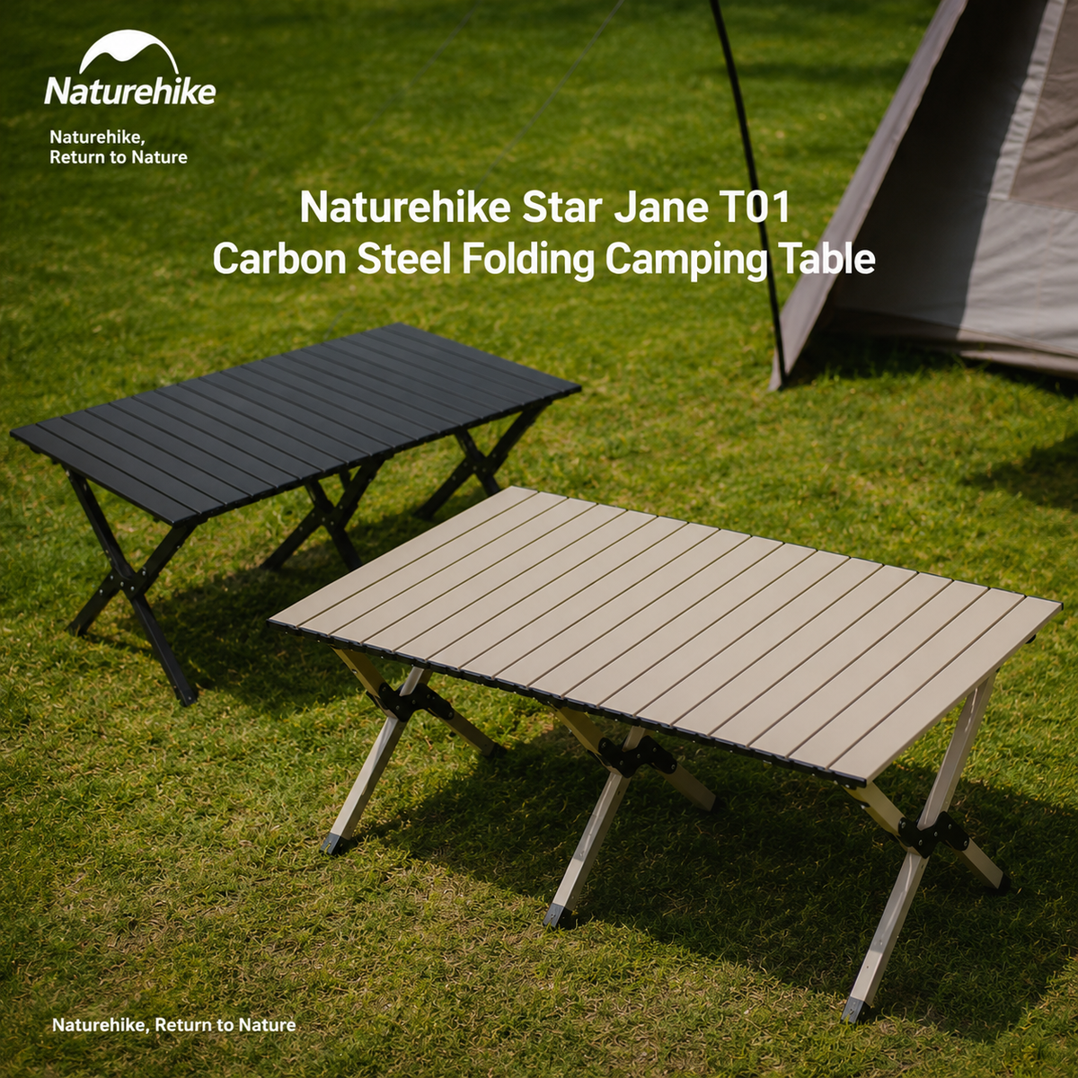 Naturehike Star Jane T01 Carbon Steel Folding Camping Table Large