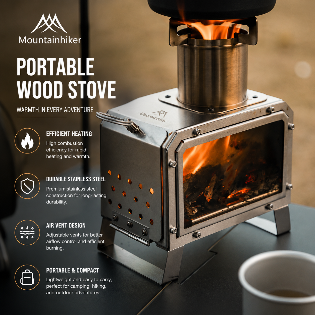 Mountainhiker Mini outdoor Firewood Stove