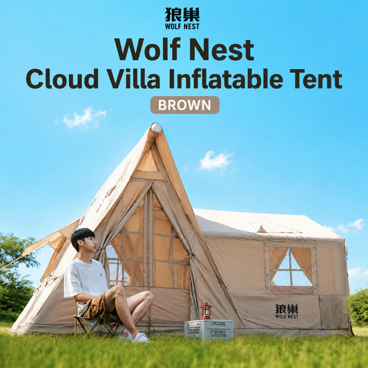 WolfNest Cloud Villa Inflatable Tent Light Brown