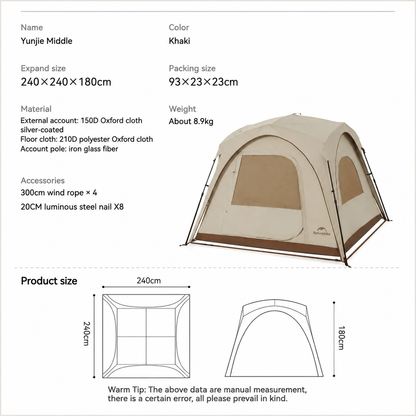 Naturehike Dome 4-sided Pop-Up Canopy Tent