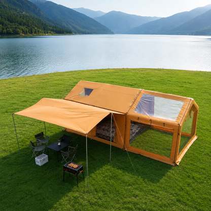 WOLFNEST Space 14 Modular Inflatable Tent brown
