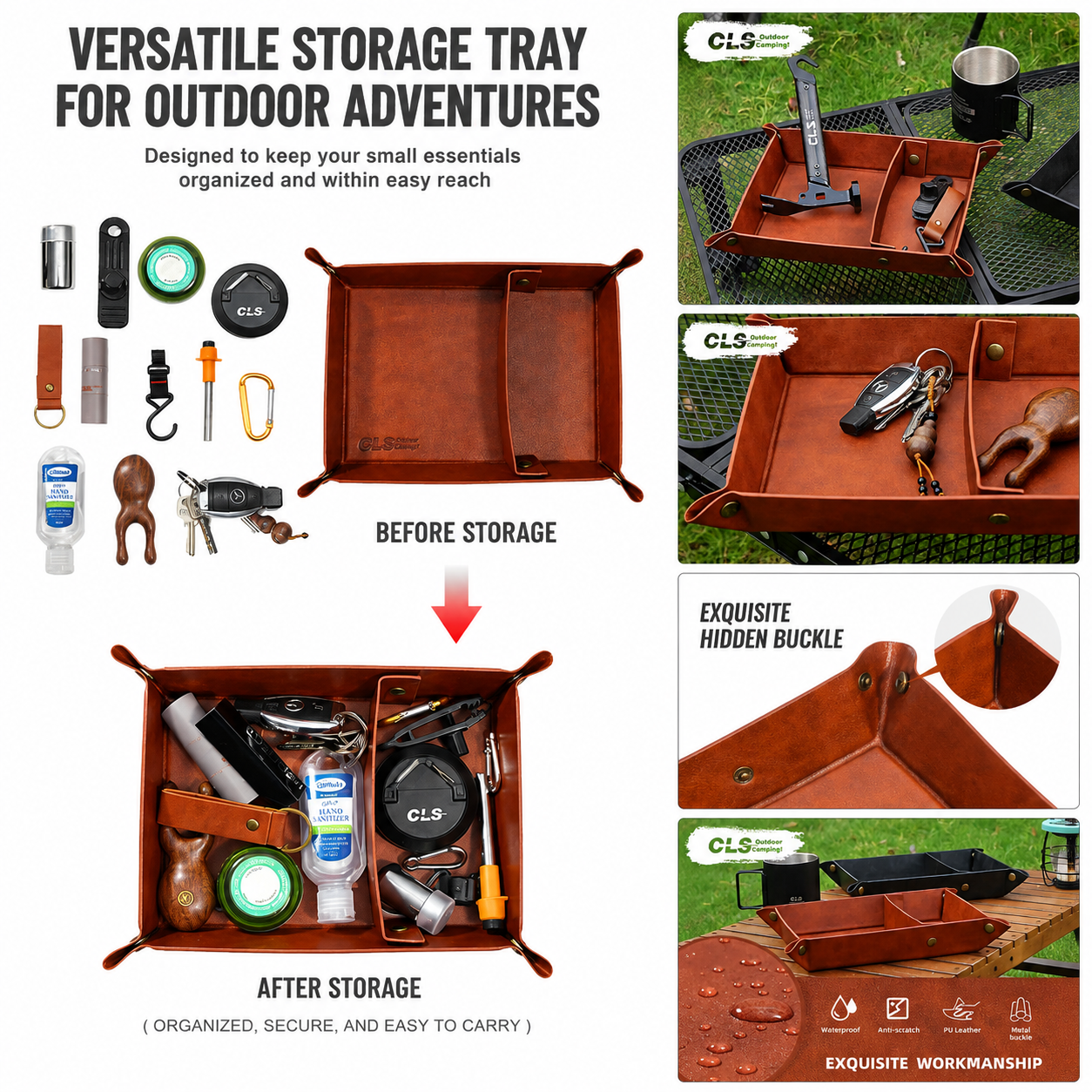 CLS Outdoor Camping PU Storage Try